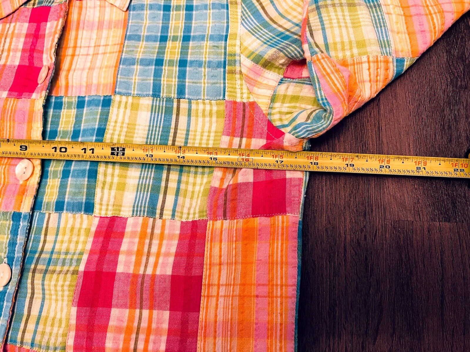 Plaid Patchwork Easter Spring Blazer Petite Mediu… - image 8