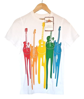 JOE BROWNS Herren T-Shirt Gitarre Größe XS 40 42 Baumwolle NEU