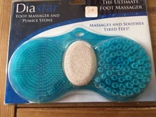 THE ULTIMATE FOOT MASSAGER AND PUMICE STONE BY DIASTAR SOOTHES TIRED FEET NEW