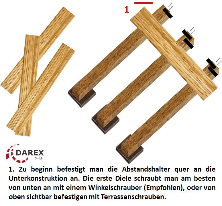 verdeckte Befestigung 2-4 oder 7mm Abstandshalter Abstandhalter 