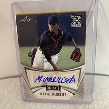 MANUEL MERCEDES 2021 Leaf Draft PROSPECT AUTO #BA-MM1 Giants