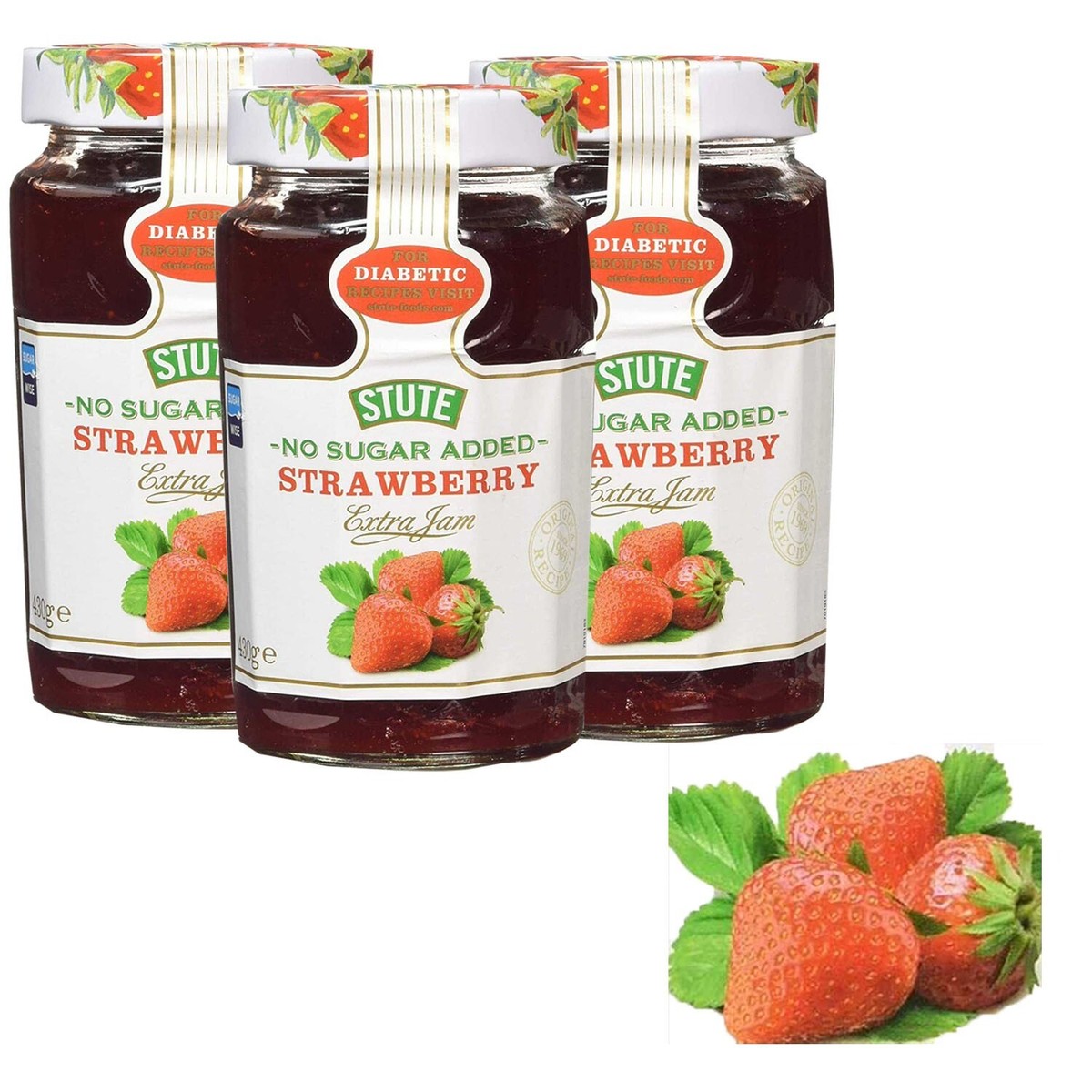 感謝⭐︎ James ❶ Stute Diabetic Strawberry Extra Jam 430gx3 4006424022365 | eBay UK