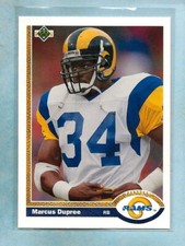 MARCUS DUPREE - 1991 Upper Deck - #499 - Rams - Comb. Shipping