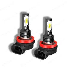 2X LED Fog Light Bulbs H8 H11 Fog Light Bulb White 6500K High Power DRL Lamps