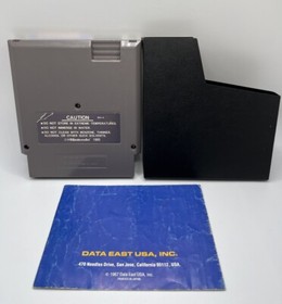 BurgerTime NES (Nintendo Entertainment System, 1987) Game, Manual, Dust Cover