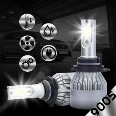 2x CREE 388W 38800LM HB3 9005 COB LED Headlight Bulb 6500K Single White Beam