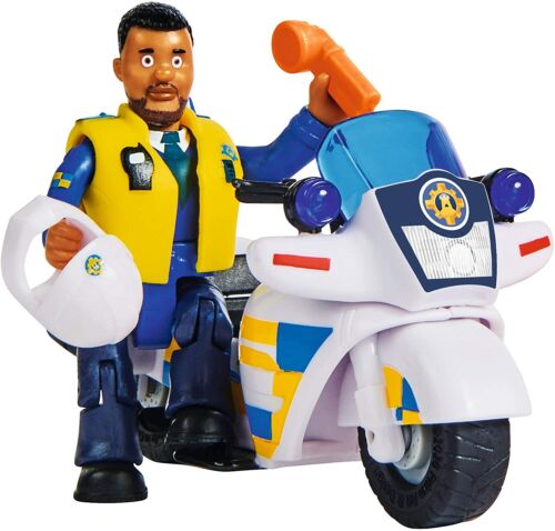 Toy Car Fireman Sam Police Motorcycle Malcom and accessories plastic   inches 4006592062705 | eBay