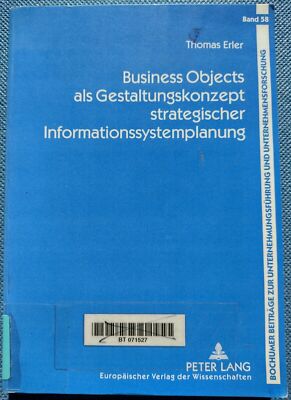 Business Objects als Gestaltungskonzept strategischer Informationssystemplanung