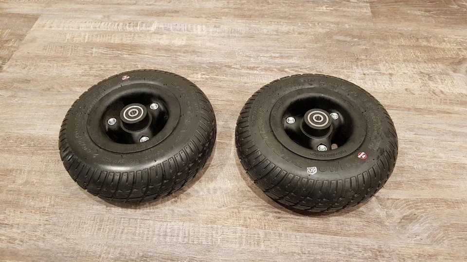 Pride Quantum Rival, 4 передних сплошных ролика ШИНЫ колесо для инвалидной коляски (280/250-4) черные - Изображение 2 из 4