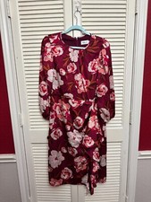 Eliza J Midi Dress Women 10 Floral Elegant Wedding Cottagecore Romantic Feminine