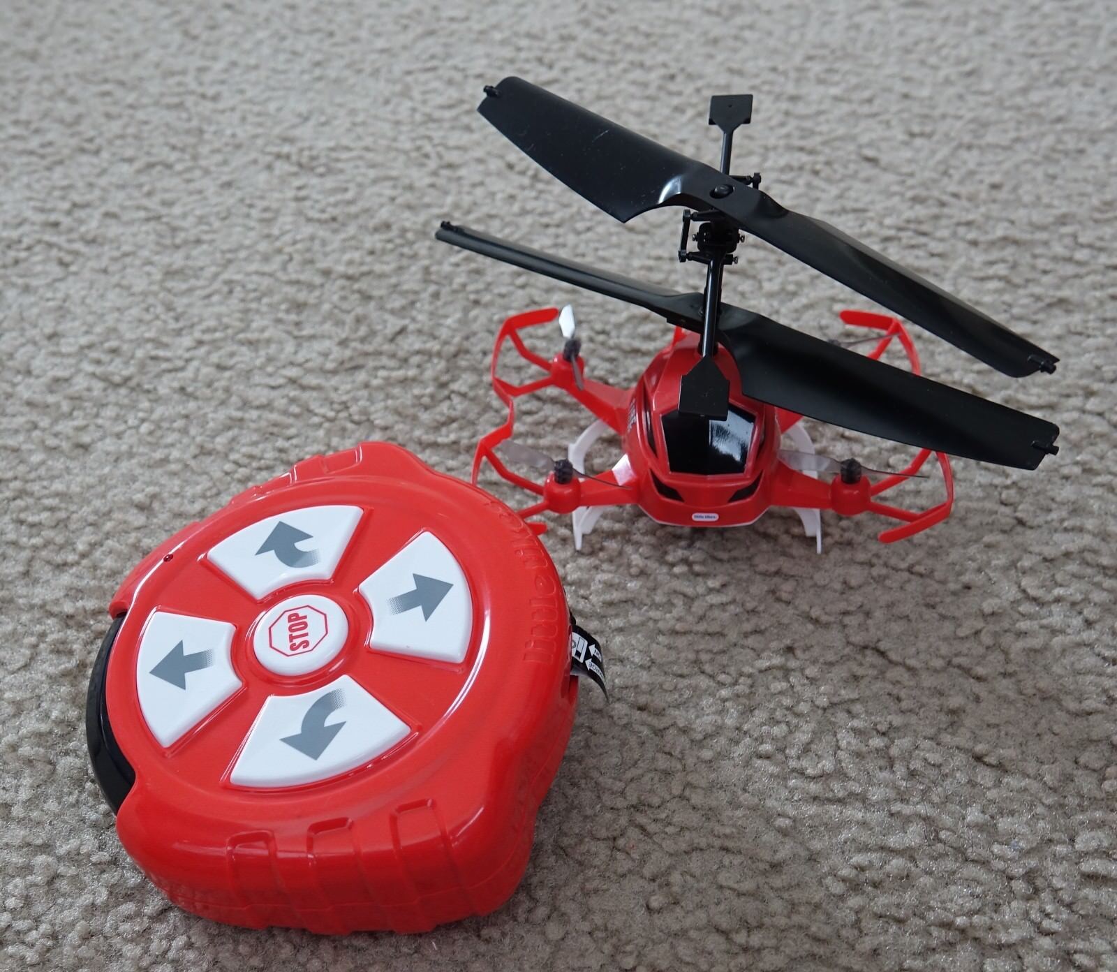 Little Tikes red fire rescue My First Drone Quadcopter,NO rings BUT flies good