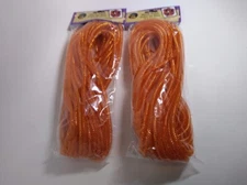 2 Pk Metallic Orange  ~ Wreath ~ Deco Mesh Flex Tubing ~ 36 feet / 12 yards