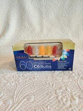 Christmas LED Multi Colored Faceted Lights 60 Bulbs Green Wire New In Box 20 Ft