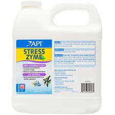 API Stress Zyme 64oz Consumes Sludge for Cleaner Marine and Freshwater Aquariums