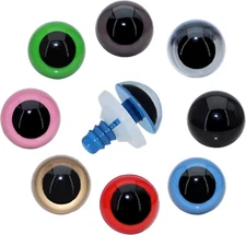 Safety Eyes for Crochet,128Pcs 15Mm 8Colors Plastic Safety Eyes Amigurumi Eyes C