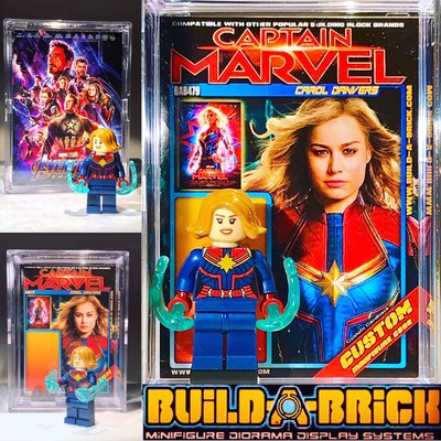 Endgame Captain Marvel Custom Mini Action Figure W Display Case