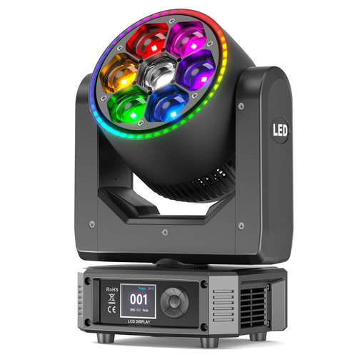 7 LED Bee-Eye Moving Head Wash Beam DMX512 RGBW 350W Stage Spot Light Party Show - Picture 11 of 12