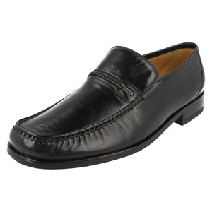 Mens Loake Black Moccasin Shoes Style 
