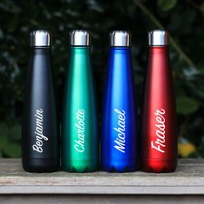 Personalised Water Bottle Laser Engrave any Name 630ml Stainless Steel