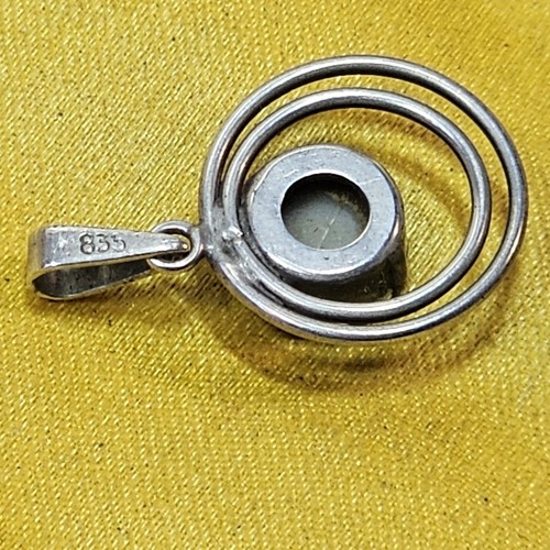 Opal Silber 835 Anhänger Jugendstil gepunzt 15 mm Durchmesser Opal 7 mm - Bild 7 von 14
