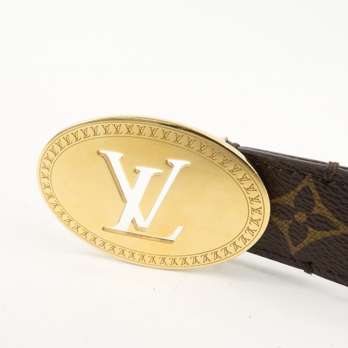 Louis Vuitton Monogram Saint Tulle Oval Belt 80/32 M9842 Auth Used - Picture 5 of 22