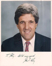 Senator and Secretary of State JOHN KERRY Signed Color Photograph
