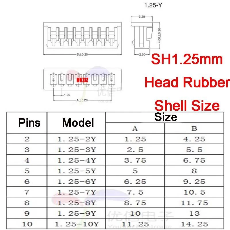 JST SH1.0mm SH1.25mm ZH1.5mm 2-10Pin Micro Connector PCB Socket Plug Wire Cable - Image 4 of 4
