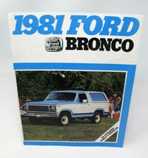 1981 Ford Bronco Dealer Catalog Brochure
