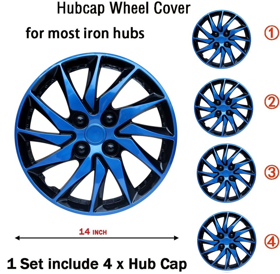 14" for R14 Hub Caps Tire 4PC HubCap Wheel Cover Fit for Hyundai Toyota
