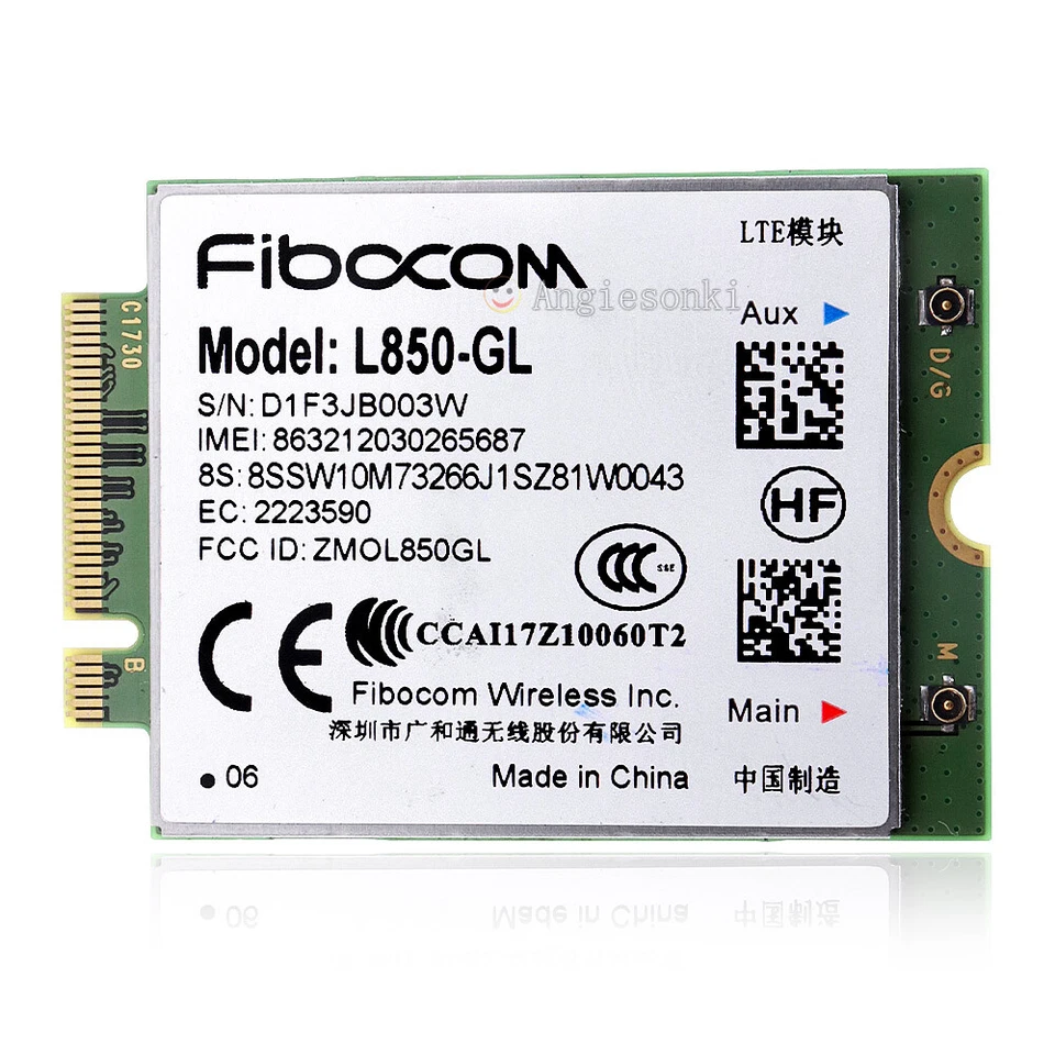 Fibocom L850-GL CAT9 WWAN 4G LTE Module For Thinkpad T480 T480S T490 T495S T590 - Image 2 of 4