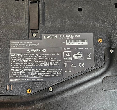Epson EB-1761W Proiettore LCD, Proiettore Cinema, Modello H478B, Con Telecomando, Custodia - Foto 19 di 23