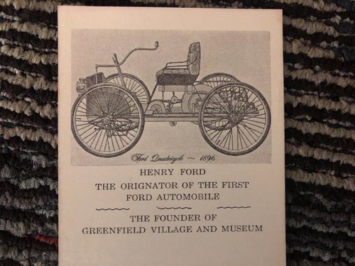 67 Henri Ford Postcard 1896 Quadricycle Vintage Originator First Ford Automobile - Picture 3 of 4