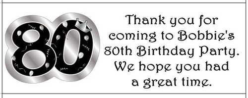 Personalised stickers anniversary or birthday party bags/cake labels No.80 - Picture 11 of 27