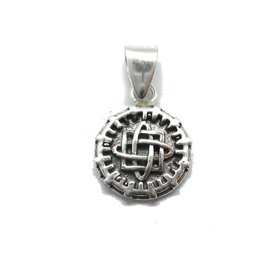 Kleiner stilvoller Sterling Silber keltischer Anhänger Charm massiv gepunzt 925 Handarbeit