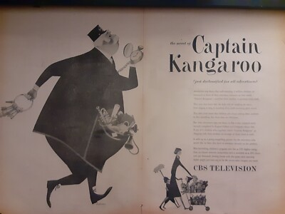 Captain Kangaroo Rare Original CBS Television Promo Poster Ad