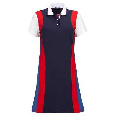 NWT Golfino Ladies Retro Sport size 6 golf Dress 4336522 590 Blue Red White  NWT | eBay