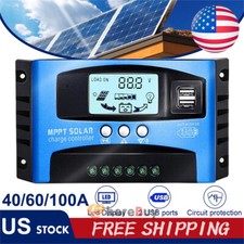 100A Solar Charge Controller Solar Panel Battery 12V/24V Timer Setting MPPT Auto