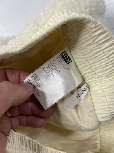 NWT Kith Kids Faux Sherpa Cargo Sweatpants Pants Size 12 Pockets Drawstring - Picture 6 of 7