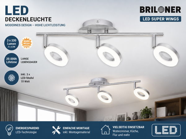 "Briloner Led Deckenleuchte 3-Flammig \"Circle\""-image