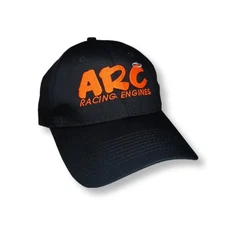 Vintage Arc Racing Engines Mens Hat Cap Black Hook & Loop Port & Company