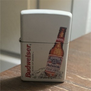 Zippo Budweiser Beer Bottle Collectible Lighter White Made in USA