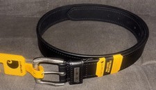 Carhartt Men's Bridle Full Grain Genuine Leather Roller Belt Black Size 38