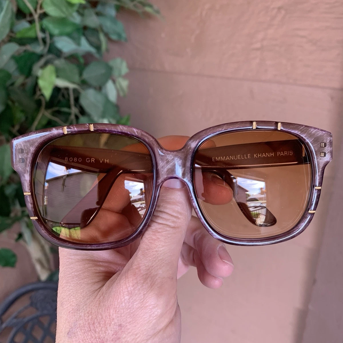 EMMANUELLE KHANH Gold Vintage Sunglasses for sale | eBay