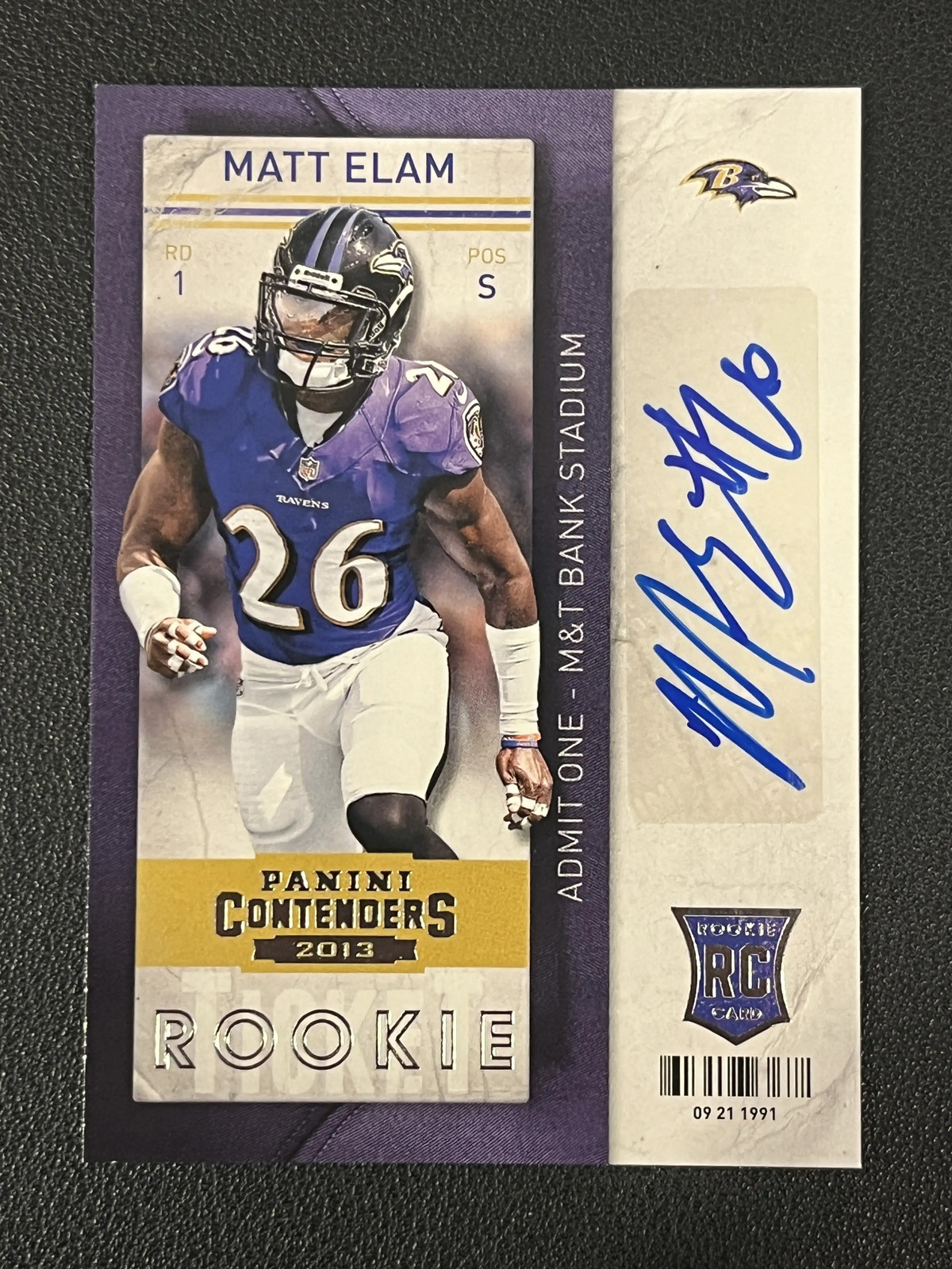Matt Elam Panini Contenders #165 Autograph