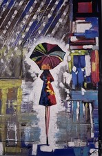 Original 90cm x 60cm Acrylic Painting On Canvas Board Abstract  