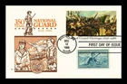 US FIRST DAY CARD NATIONAL GUARD HERITAGE 350TH ANNIVERSARY COMBO PANDA CACHET