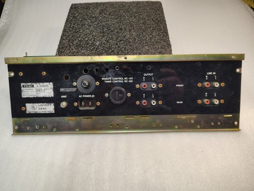 Teac A-3340S reel to reel machine, lower rear panel