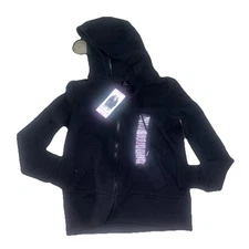 ACTIVE LIFE Full Zip Hoodie Jacket Black Size Small NEW