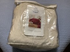 NEW Rachel Ashwell Simply Shabby Chic Ivory Velvet Loveseat Slipcover