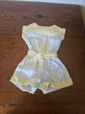 Vintage Playsuit Jumpsuit Yellow Striped By Solid Gold Of Miami 12 Months